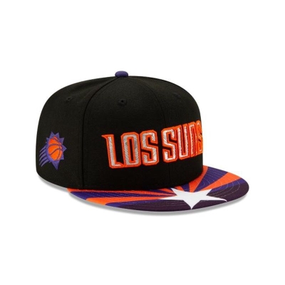 Black Phoenix Suns Hat - New Era NBA 2019 NBA Authentics City Series 9FIFTY Snapback Caps USA1608279
